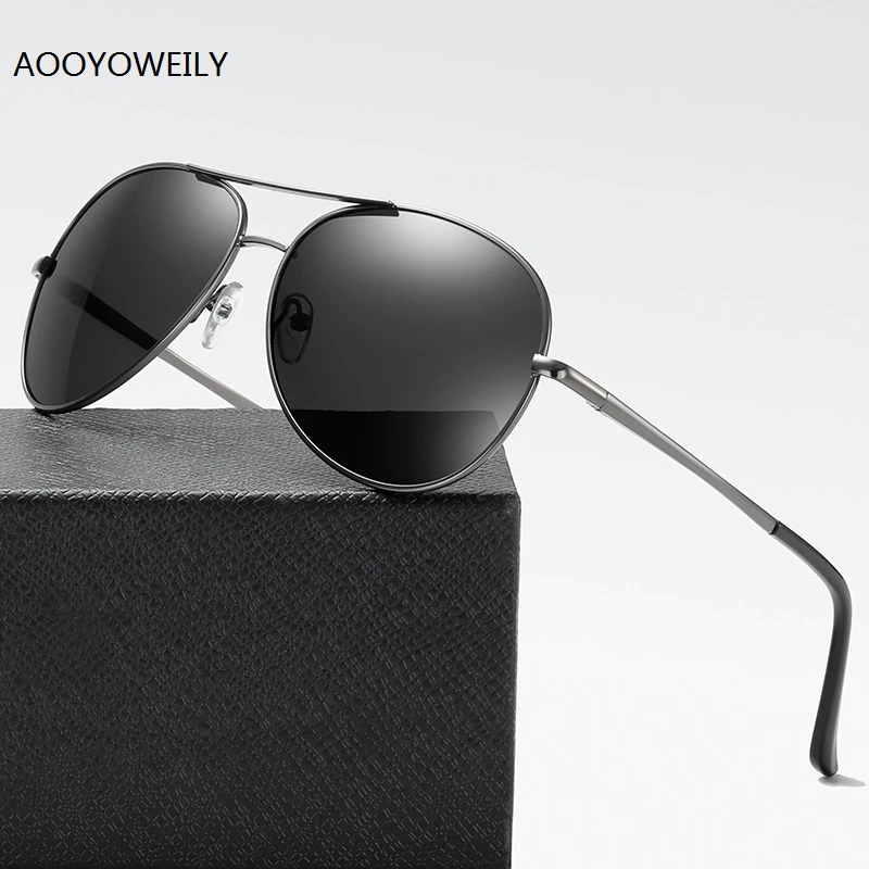 Polarized Sunglasses Night Vision Glasses Photochromic Sunglasses Men Polarized Driving Pilot Chameleon Vintage Sun Glasses Women Male Change Color Day Night Vision UV400