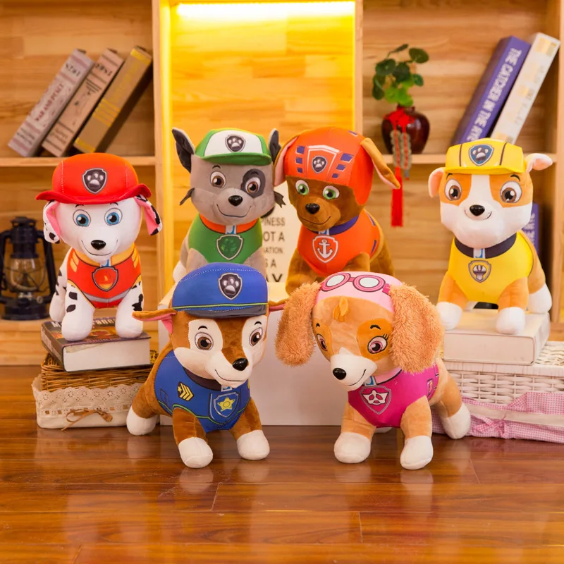 PAW PATROL аниме плюшевая кукла Kawaii мягкая игрушка набор Детская игрушка плюшевая собака подружка подарок кукла Paw Patrol 30 см собака Вечерние
