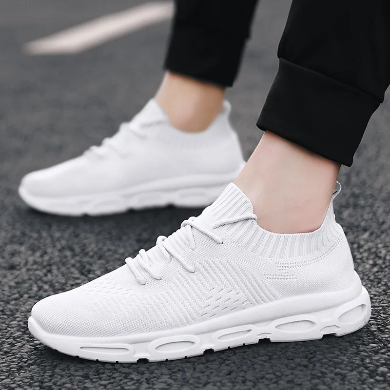 

2019 New Style Summer Korean-style Trend MEN'S SHOES Versatile Breathable Casual Comfortable Mesh Solid Color Skate Shoes