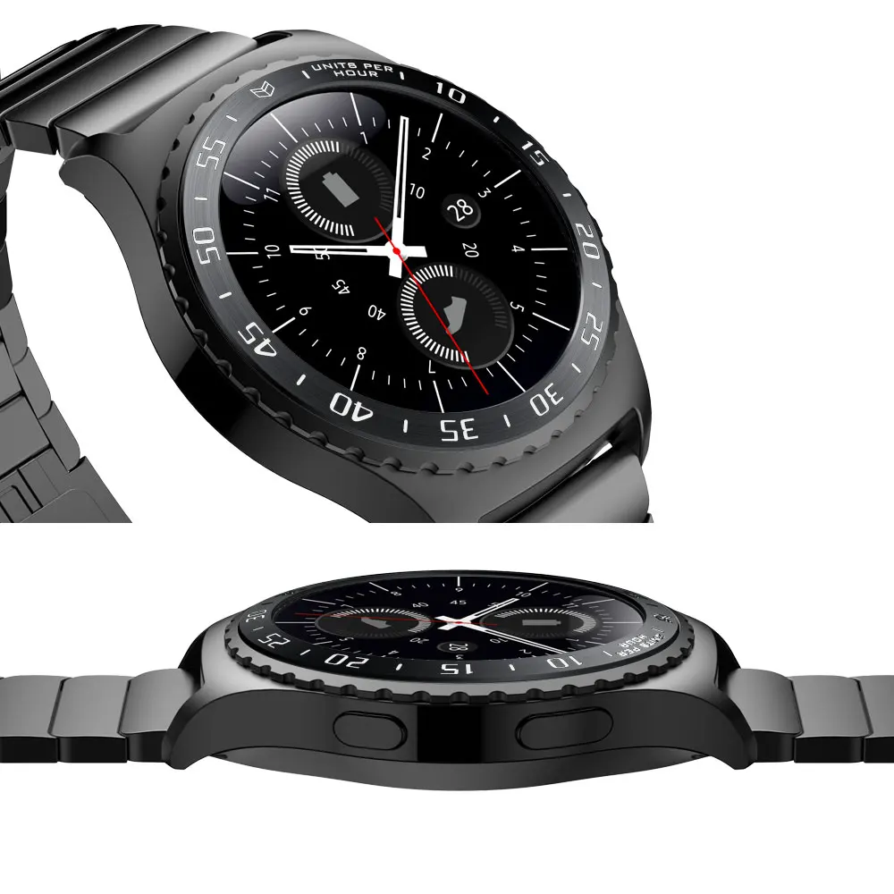 Подходит для samsung gear S2 SM-R732, Классический чехол для часов, чехол с наклейкой, защита от царапин, стальное кольцо, ободок