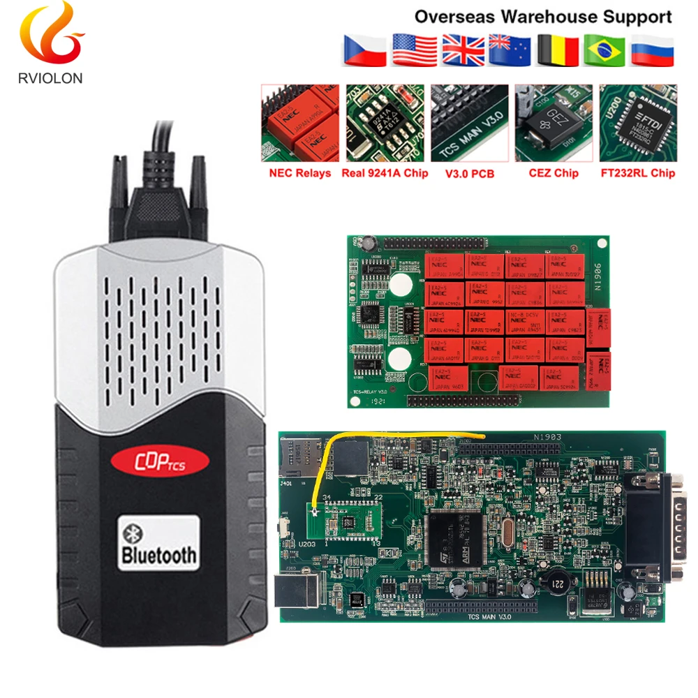 

OBDII diagnostic tool CDP TCS Multidiag pro+ Bluetooth USB 2016.00 keygen V3.0 NEC relays obd2 scanner cars trucks