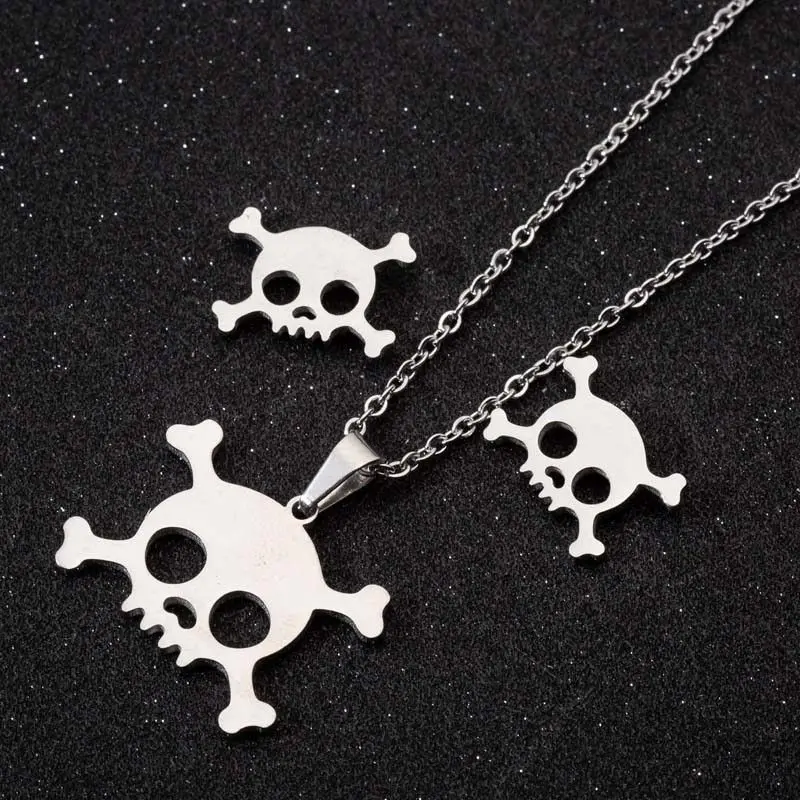 Sasusp Moon Cross Lightning ожерелье из нержавеющей стали для женщин мама и подвеска для детей ожерелье цепочка для подарок матери на день рождения - Окраска металла: 61 jewelry set