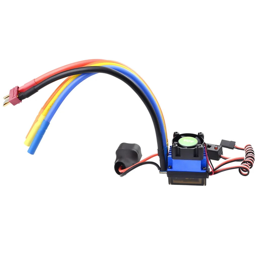 Connector rc dc motor parts rc car esc combo 60a esc for 1/10 cars motor cooling fan