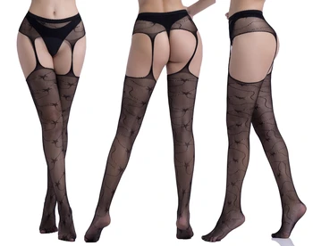 

Elastic Transparent Plus Size Open Crotch Sexy Lace Stockings Women Lingerie Temptation Pantyhose Tights Lingerie Garter Panty