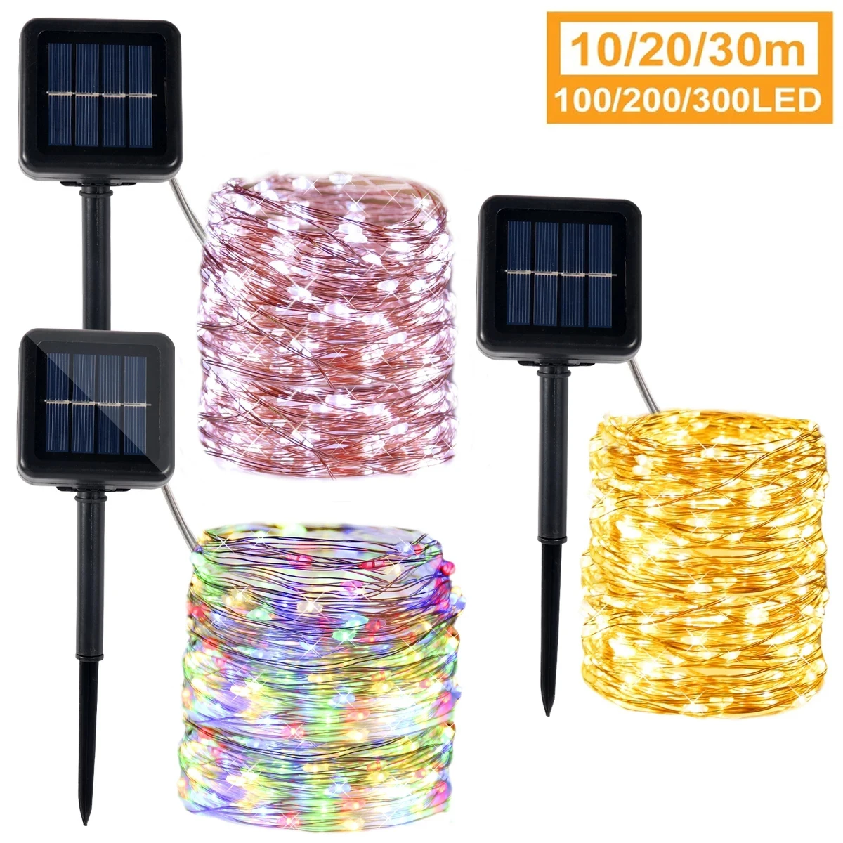 

Led Outdoor Solar String Lights Garden Solar Powered Fairy Lights Outdoor Waterproof String Light Christmas Wedding Party Decor