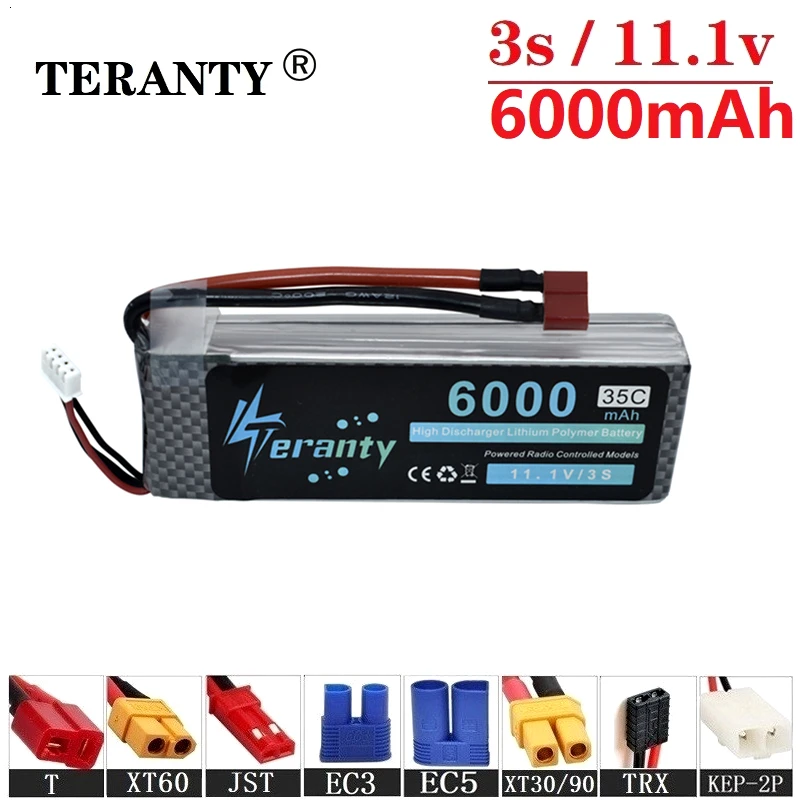 Высокоразрядная батарея 3s 11,1 v 6000mAh Lipo для радиоуправляемого дрона квадрокоптера запасная часть Радиоуправляемый вертолет автомобиль Лодка 35C 11,1 v литиевая батарея