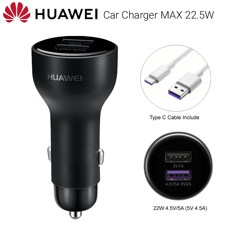 Cargador de coche Huawei, supercarga de 22W, 40W, supercarga Huawei Mate 20 Pro Honor P20|Cargadores de teléfono móvil| AliExpress
