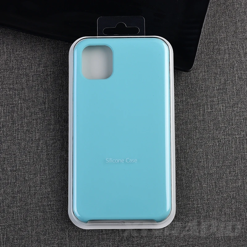 Роскошный официальный логотип силиконовый чехол для телефона для iPhone 11 Pro Max чехол для 7 8 6 6s Plus X XS XR XS MAX чехол Funda - Цвет: Ice Sea Blue