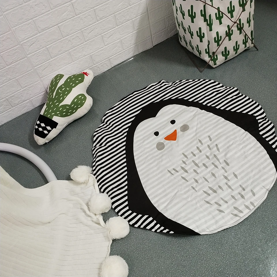 Креативные игровые коврики круглые ковры хлопковые животные игровой коврик для новорожденных ползание младенца одеяло пол ковер украшение комнаты