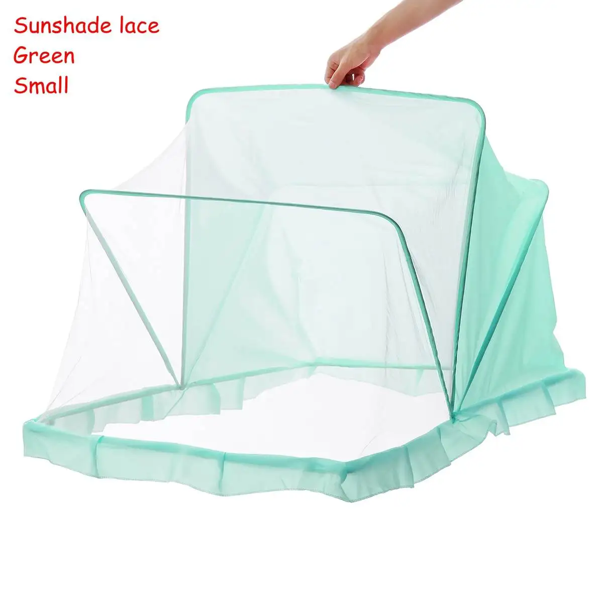 Sunshade Green S Портативная складная детская противомоскитная сетка для новорожденных, покрывало для кровати, антиосенняя детская колыбель, сетчатая сетка, Детские арочные москитные сетки - Цвет: Sunshade Green S