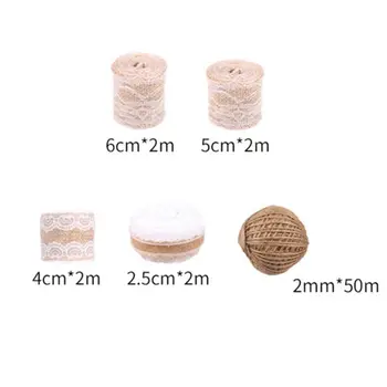 

1Set DIY Linen Flower Lifelike Handwork Beautiful Bow Flower for Home Christmas Wedding Party Festival Garment Decor Accessories