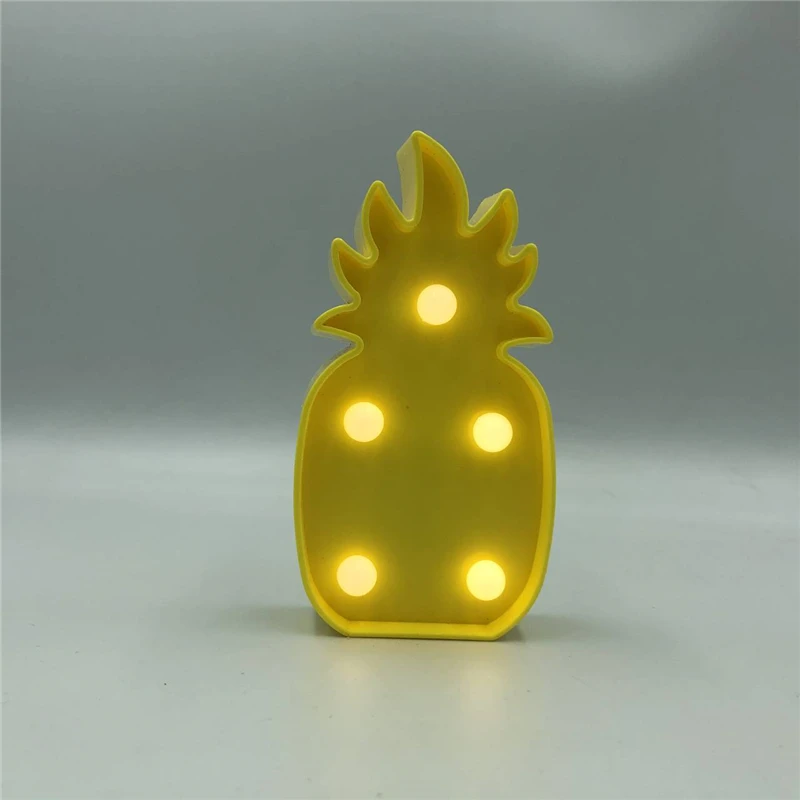 Adeeing 3D мультфильм настольная лампа ананас/Фламинго/Моделирование кактусов настольный ночник светильник светодиодный светильник украшение дома и офиса подарки
