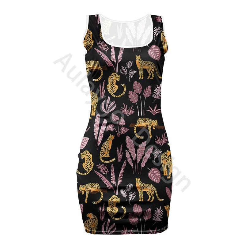 

Leopard Pattern Women Plus Size Dress 2020 Trending Sexy Short Dress Fashion Casual Ladies Outdoor Wears Vestido De Mujer