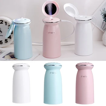 

USB Powered Mini Humidifier Cool Mist Maker with Mirror Lid for Office Travelling Yoga Room Bedroom