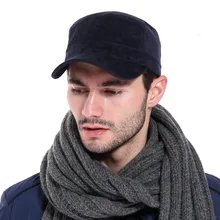 Зимняя теплая Вельветовая Кепка Для дедушки, папы, армейская Кепка с плоской подошвой, Мужская Уличная Повседневная Кепка размера плюс, военная Кепка 55-62 см