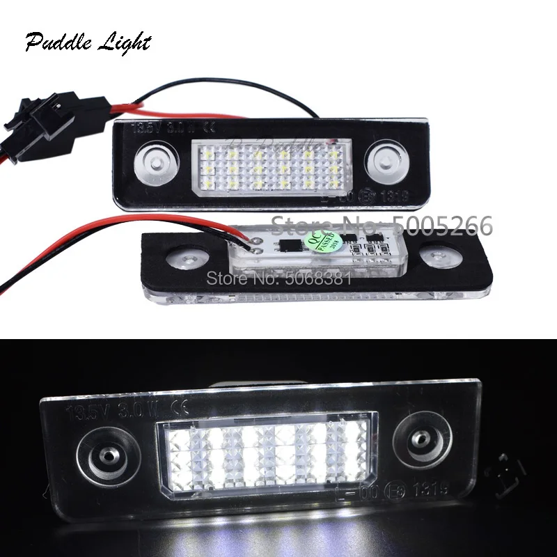 

2Pcs Led License Plate Lights Number For VW Skoda Octavia ll Facelift 09-12; Facelifted 2003-2012; Roomster 5J 2006-2010)