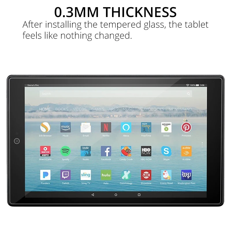 

Закаленное стекло для Kindle Fire hd 10 plus 2021 hd10 2021 2015 2017 2019 10,1 2020 дюймов HD8 2019 2017 8,0 Защитная пленка для экрана