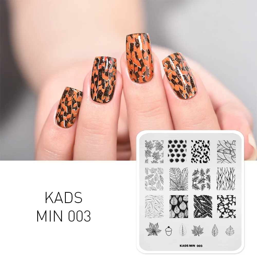 KADS пластина для стемпинга для нейл-арта ногтей изображение штамп шаблон 3D Мода шаблон лак печать штамп пластины DIY маникюр Трафарет Инструмент