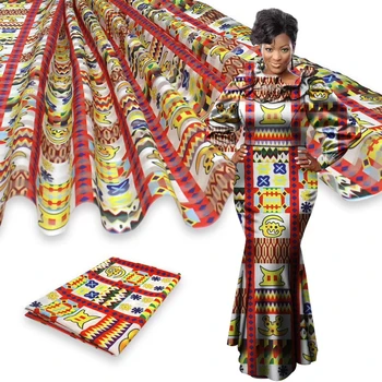 

Modal Organza Satin Silk Fabric African Soft Wax Print Fabric 2 yard chiffon 4 yard audel modell Imitated Ankara Fabric 010511