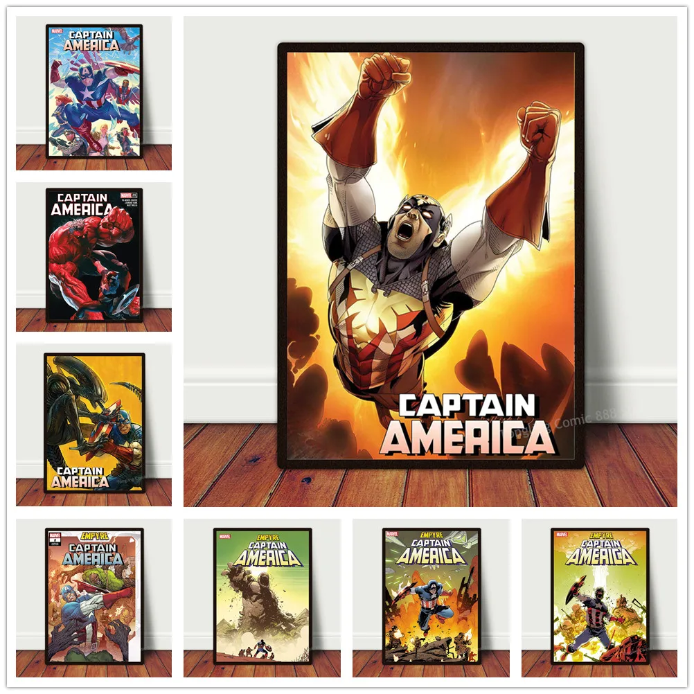 Комикс-постер Marvel Капитан Америка Классический Фильм Мстители супергерой холст