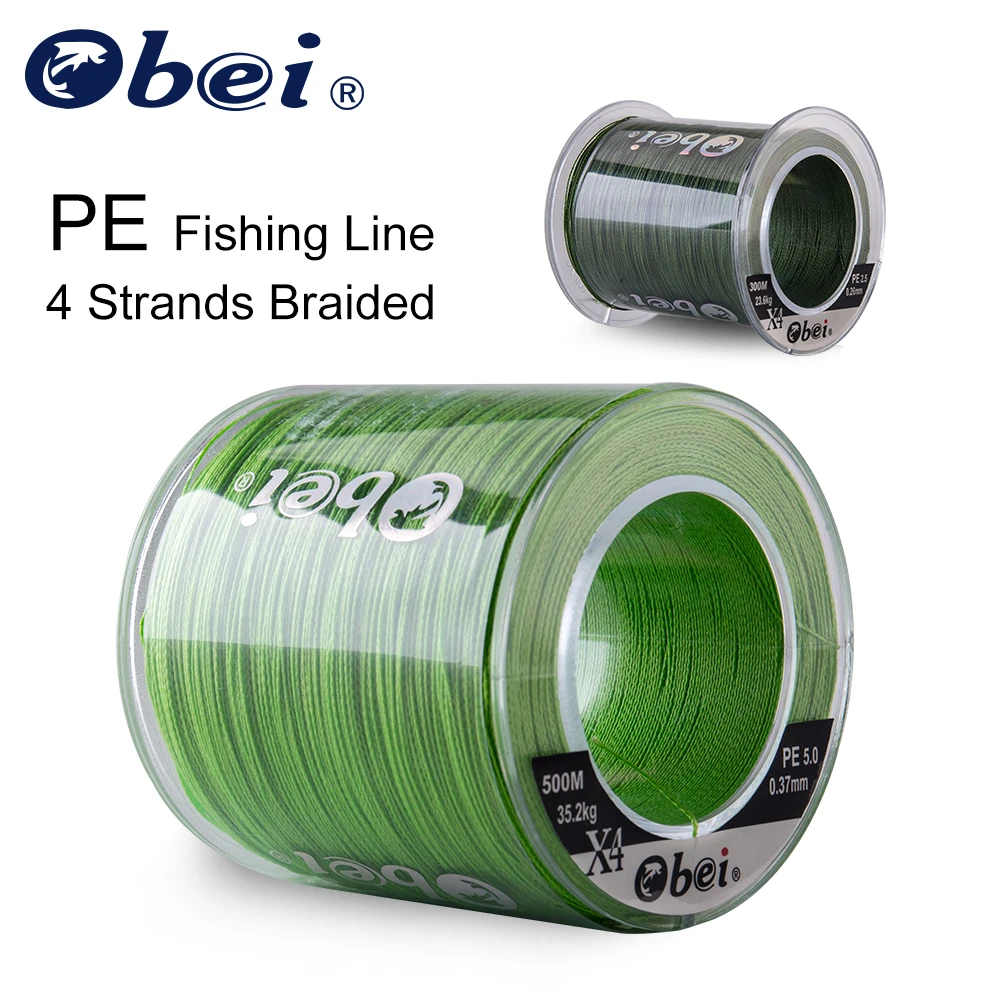 Obei 300 м 500 PE рыболовная леска 4 нити плетеная многонитевая Smooth Sea Softwater Line 10-120lb |