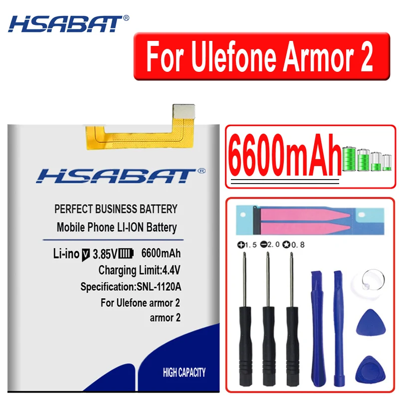 HSABAT 6700mAh батареи для Ulefone power 5/6600 мА/ч, батарея для Ulefone power 2/6000 мАч для Ulefone power-1 шт