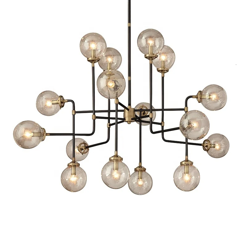 

Luxury Modern Round Glass Globe Ball Chandelier Pendant Light Kitchen Chandelier luminaire suspendu