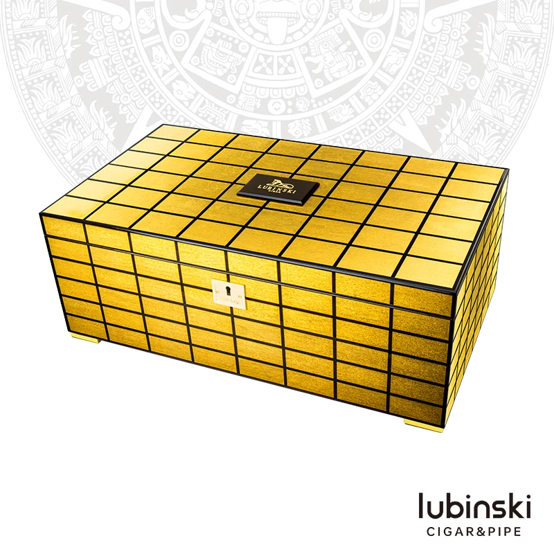 

LUBINSKI Limited Edition High-Capacity Noble Cedar Wood Travel Humidor With Lock Humidifier Hygrometer Cigar Case Humidor Box