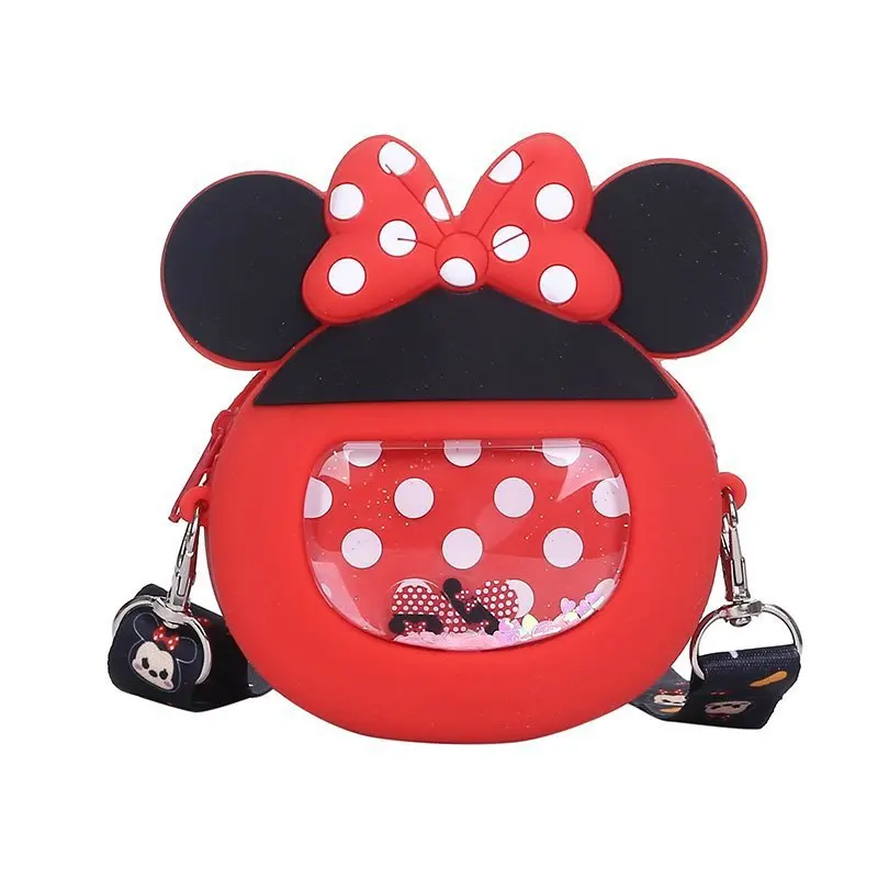 

UNIHIGH Korean Children's messenger bag silicone coin purse Korean style cute cartoon shoulder bag