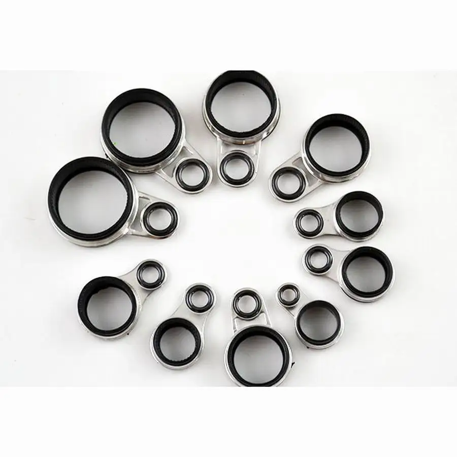 

10pcs Rock Fishing Rod Repair Spare Parts Tip or Side Line Guide Slant Sqare Hole or Round Hole Good Quality