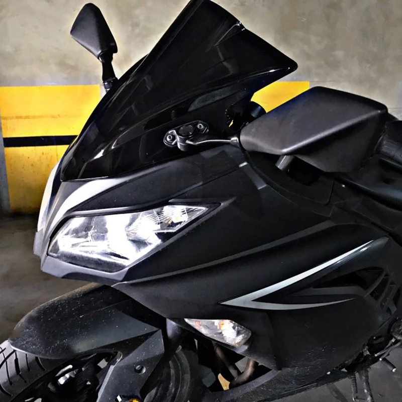 Лобовое стекло мотоцикла ветрового стекла двойной пузырь для Kawasaki Ninja 300 EX300 2013 аксессуары для мотоциклов