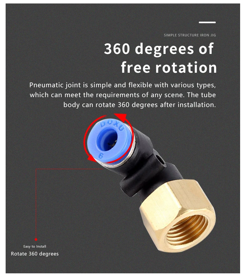 Conexão pneumática do conector do ar, conexões de mangueira, conectores rápidos da tubulação, PC, PCF, SL, PB, PX, PL, 10mm, 12mm, 14mm, 16 Thread, M5, 3/4 