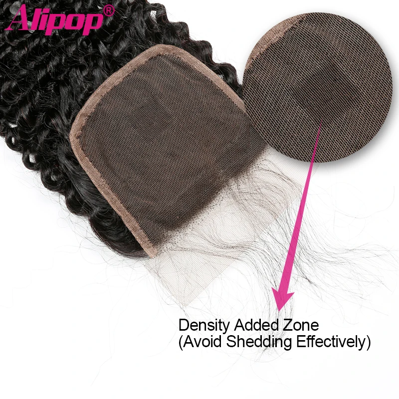 5x5 синтетическое закрытие шнурка курчавые вьющиеся монгольские Remy человеческие волосы 5x5 закрытие швейцарское кружево с детскими волосами отбеленные узлы средняя часть ALIPOP