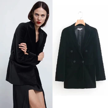 

women clothing blazers Long Sleeve Black Turn-down Collar ladies Coat Female 2019 Autumn Business Jacket Suit Coat Top Outerwear