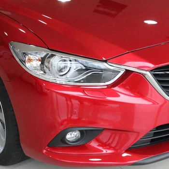 

For Mazda Atenza 2014 2015 2016 2017 Accessories ABS Chrome Front Head Light Lamp Frame Decoration Cover Trim Car Styling