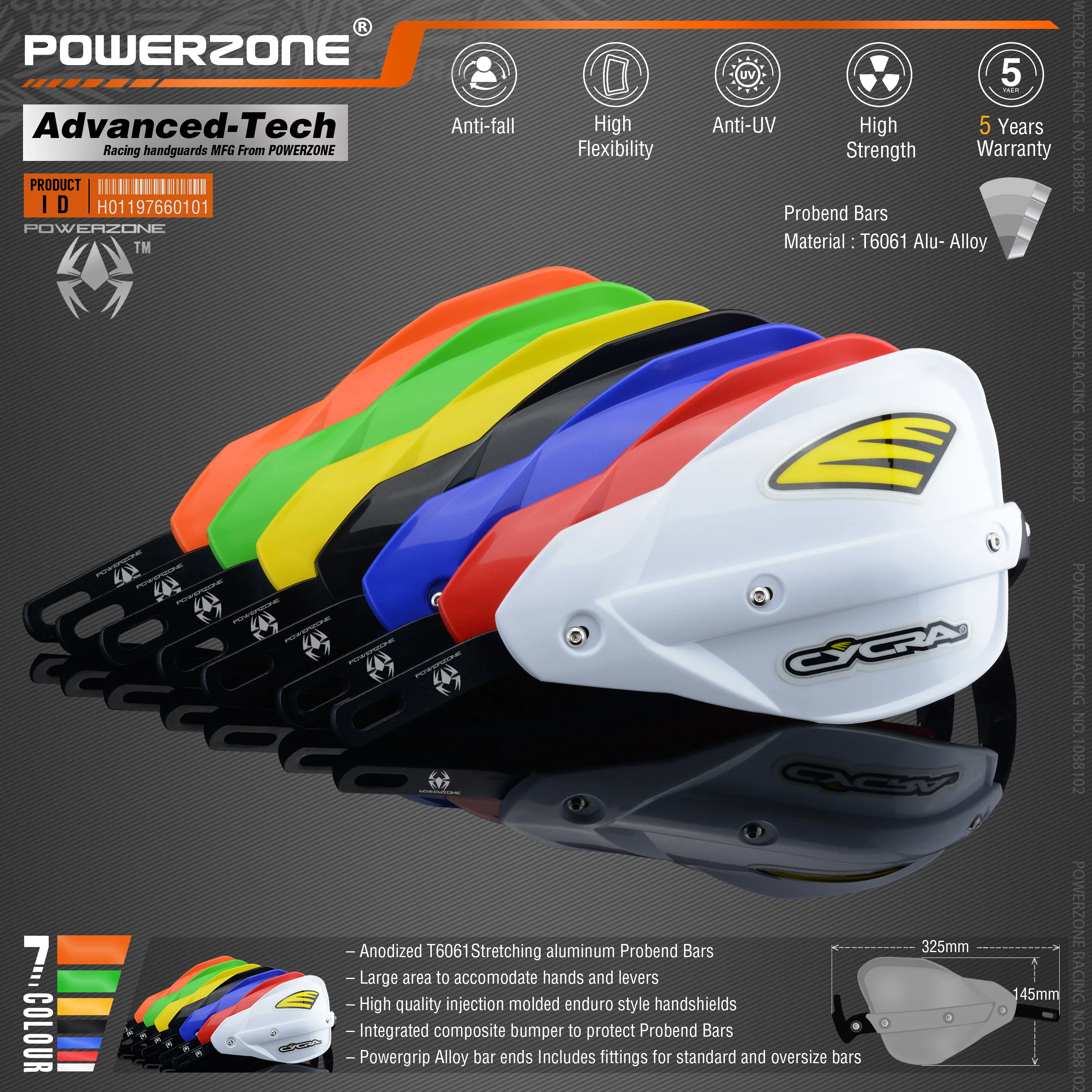 Защита для рук Powerzone Probend Honda KTM ADV EXC EnduroHusqvarna TE CRF WRF DRZ KLX руль мотоцикла велосипеда