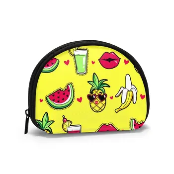 

Women's Wallet Short Women Coin Purse Fashion Wallets For Woman Card Holder Small Ladies Wallet Female Tropic Pineapple Lips