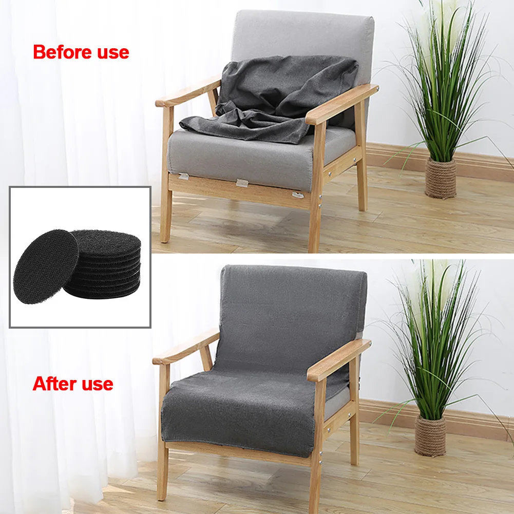 25 Pair Solid Sofa Home Strong Sticky Magic Sticker Anti Slip Self Adhesive Universal Seamless Cushion Paste Fixed Fastener PVC