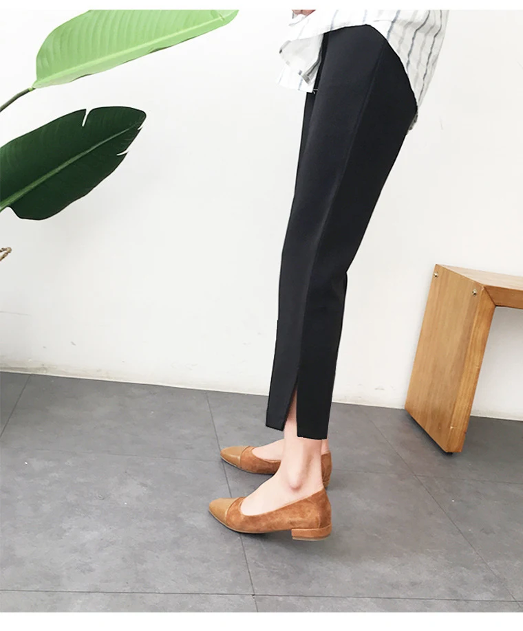 KarSaNy Women Trousers Office High Waisted Womens Straight Pants Capri Autumn Elastic Waist vintage pants For Women 2020 Autumn