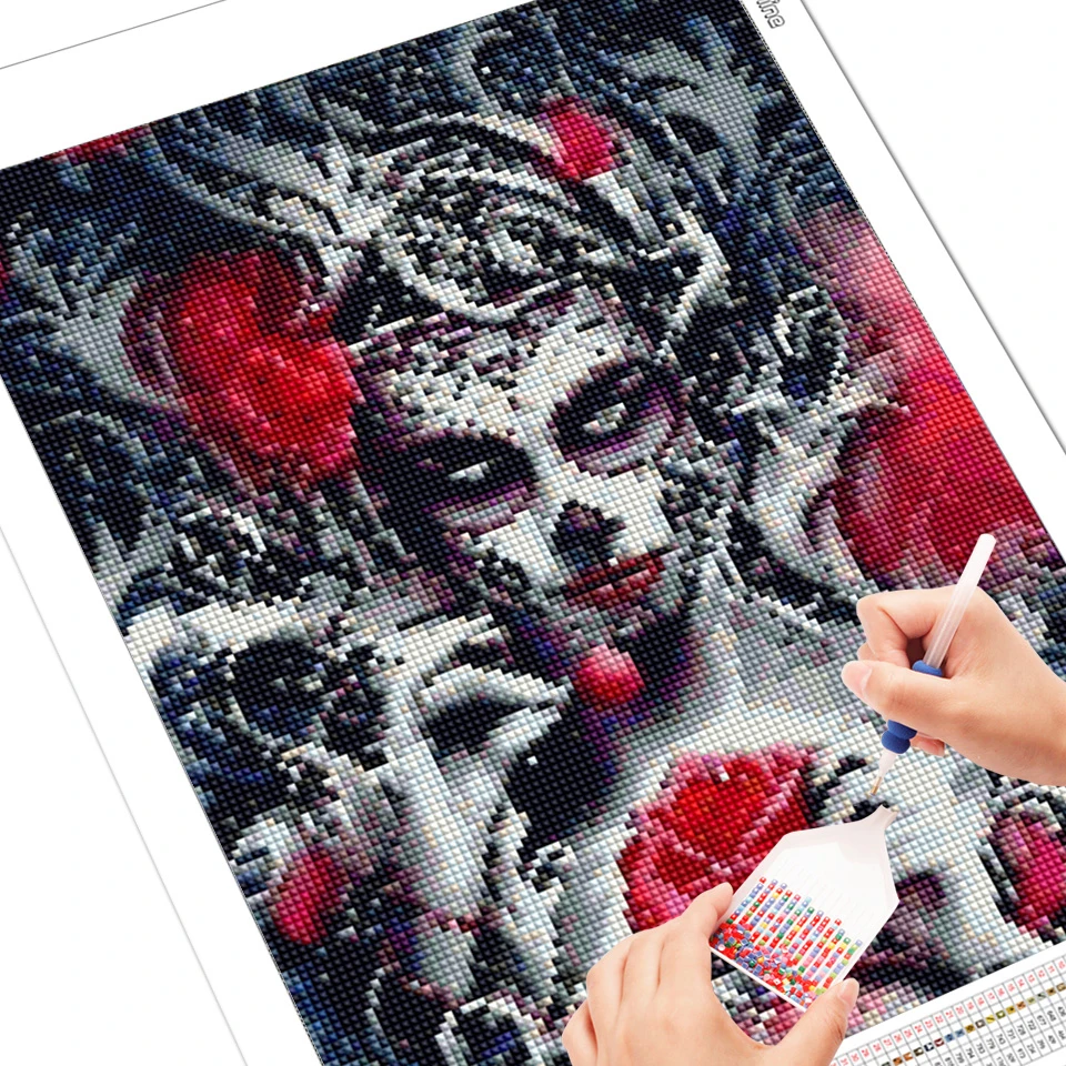 EverShine-5D-Diamond-Painting-full-drill-square-Skull-diamond-embroidery-Girl-Cross-stitch-Sale-Handicraft-Art (1)