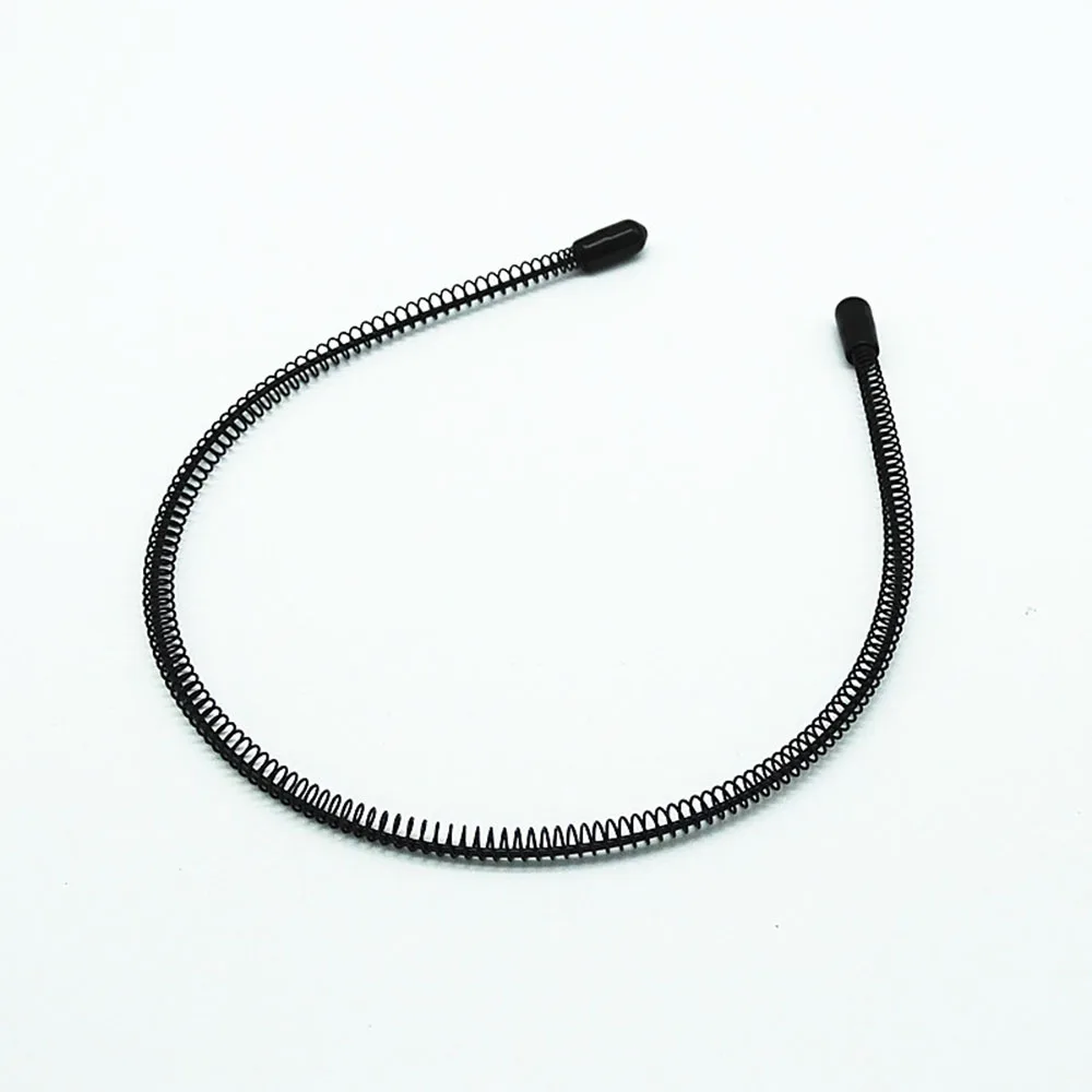 knot hair band 1 pc Non Slip Unisex Black Metal Spiral Wave Headband Men Women Flexible Sports Hair Band Hair Accessories wide headbands for short hair