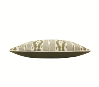 

Green stripe decorative light luxury pillow from 2 pieces