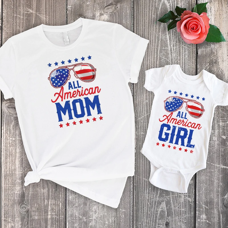 Merican Mommy Daddy Baby, 4th of July Shirts, Family Shirts