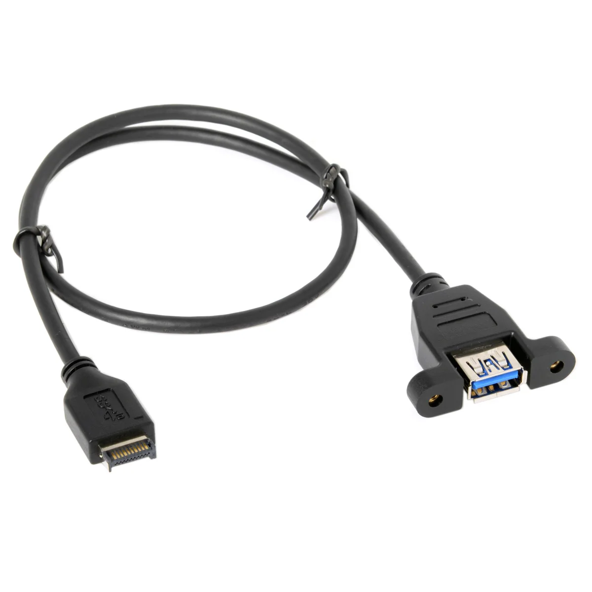 

Кабель для материнской платы USB 3,1 с передней панелью и разъемом USB 3.0 Type-A Female, Удлинительный кабель 50 см, тип крепления панели