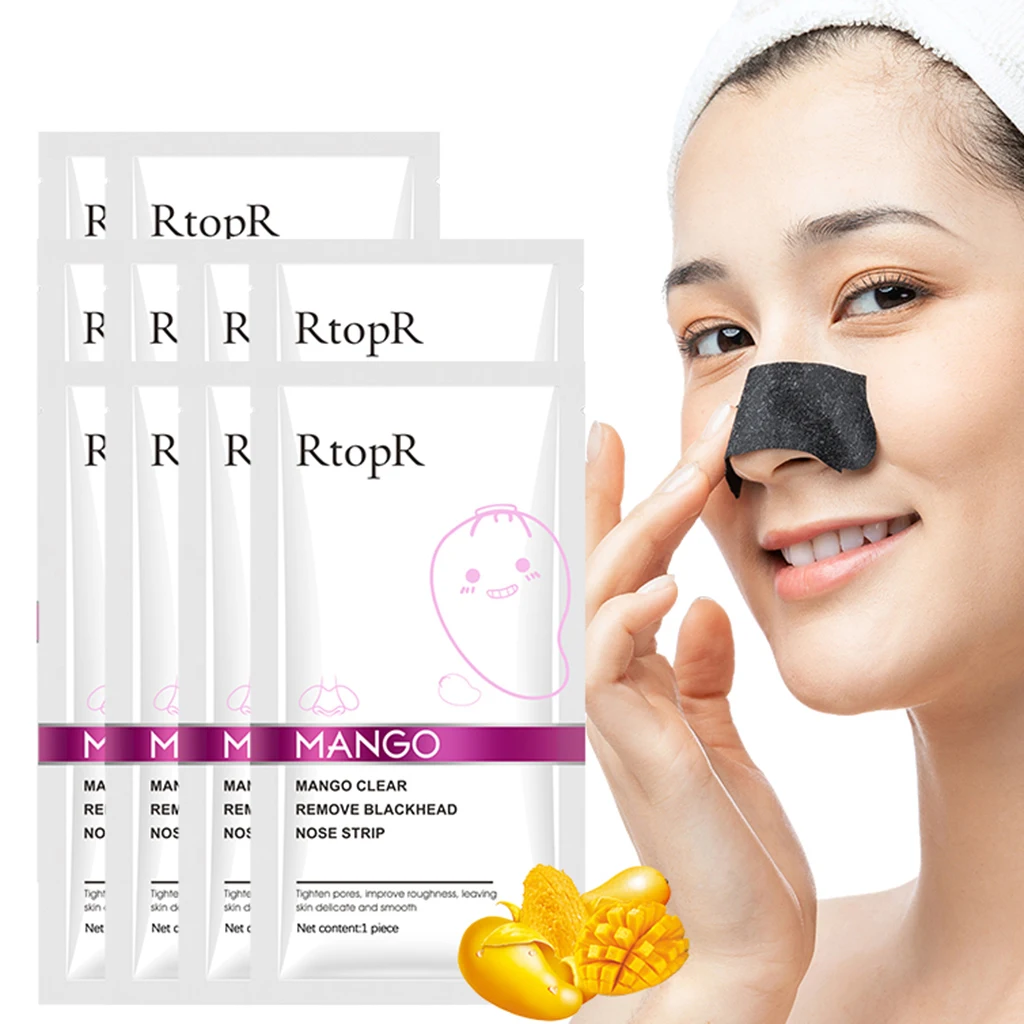 10pcs Blackhead Remover Nose Oil-control Mask Peel Off for Face Nose Acne Treatment Deep Cleansing Face Mask Skin Care