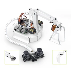 SunFounder – Kit bras Robot DOF 3 + 1 avec seau de pelle, Clips de suspension, électromagnétique, Support de programmation visuelle graphique, Python 