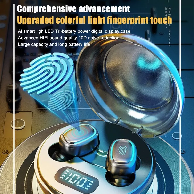 A10 Wireless Mini Sport Stereo Headset Waterproof Bluetooth 5 0 Earbuds Touch Control TWS In Ear HiFi Earphone With Charging Box