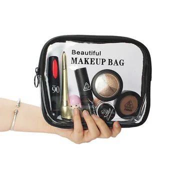 

Creative Travel Storage Bag Square Multi-functional Hand Outdoor Wash Bag Transparent PVC Cosmetic Bag Four-piece Set