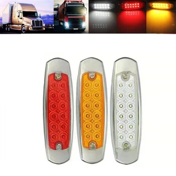 

10pcs Car Truck Lights LED Marker Light 12V 24V 12 SMD Auto Car Bus Truck Sider Marker Indicator Trailer Light Rear Side Lamp