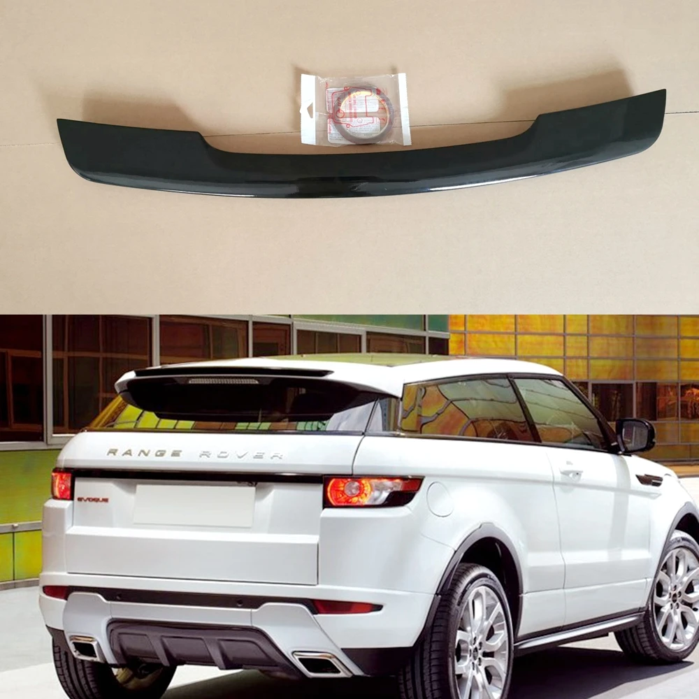 For Range Rover Evoque Rear Roof Spoiler Wing ABS  Bright black  Unpainted Primer 2010-2015
